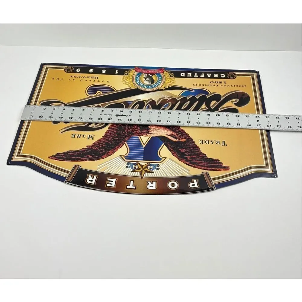 Budweiser Anheuser Busch Black & Tan Porter Beer Tin Sign Hard To Find EO2173